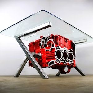 Porsche Engine Block Table - Handmade Man Cave Furniture, Unique Coffee Table, Man Cave Furniture