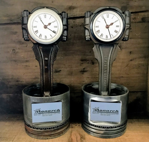Piston Clock with Custom Plaque // Trophy // Car Trophy // Etsy