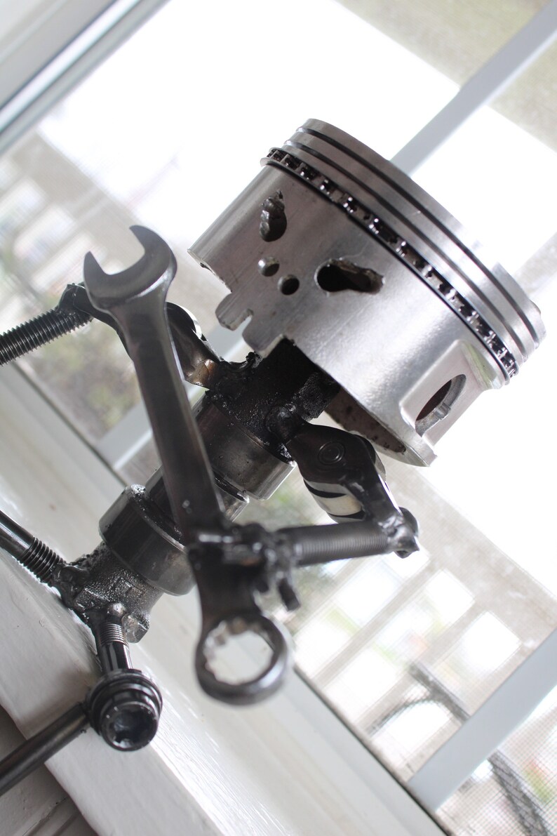 Gift Idea Piston Man Desk Art // Car Guys // Car Figurine // Etsy Canada