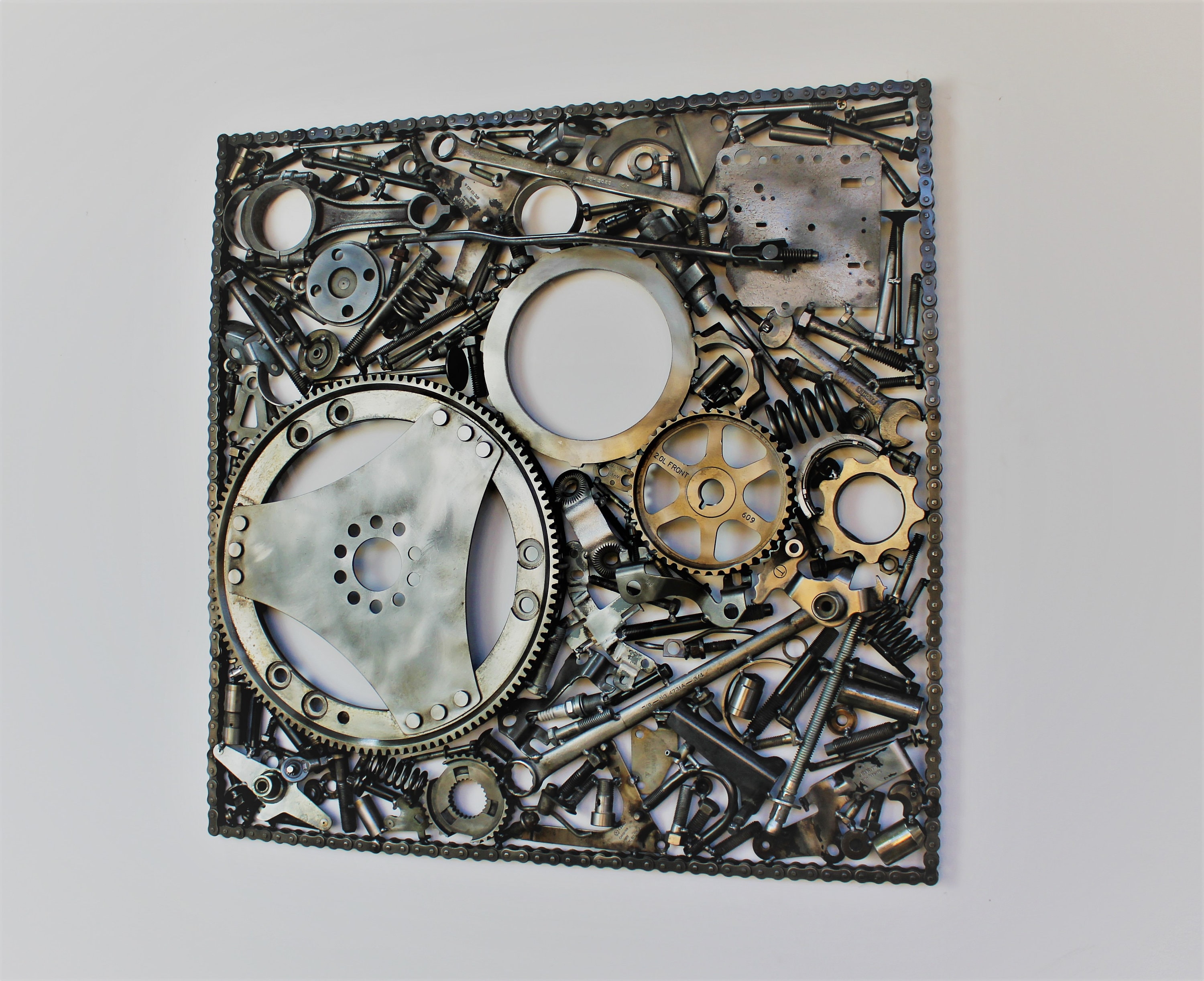Automotive Parts Wall Art: Upcycled Decor for Gearheads - Etsy