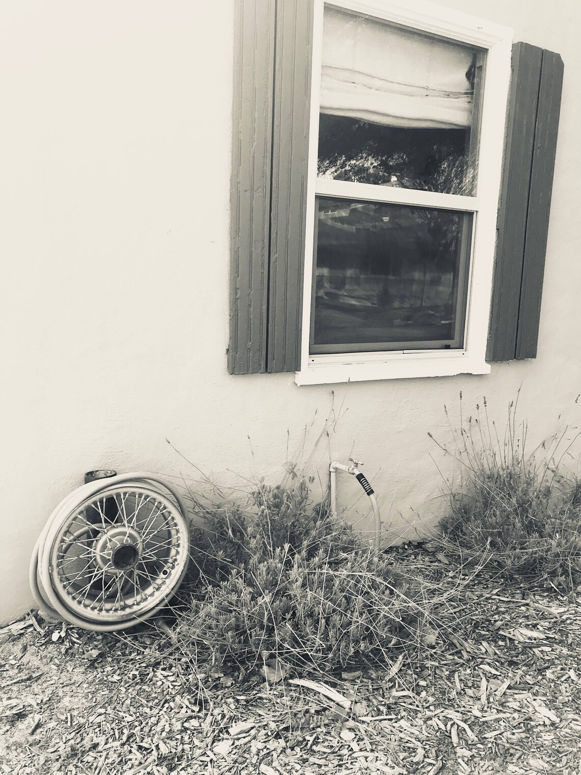 Hose Reel Made From a Car Wheel // Hose Holder // Hose Wheel Etsy