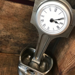 Automotive Piston Desk Clock for Car Lovers - Automotive Decor, Unique Car Guy Gift