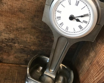 Automotive Piston Desk Clock for Car Lovers - Automotive Decor, Unique Car Guy Gift