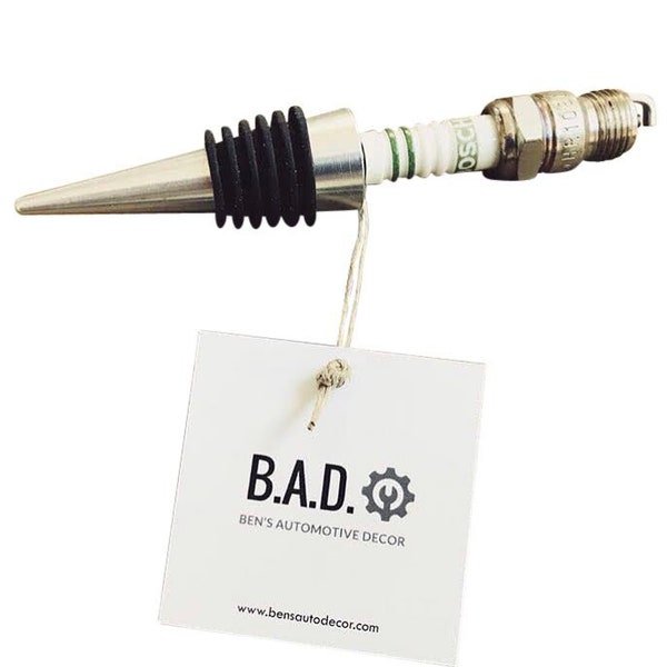 Spark Plug Bottle Stopper - Custom Wine Stoppers, Gift for Auto Enthusiasts, Unique Barware