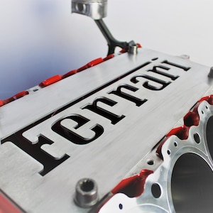 Ferrari Engine Block Coffee Table - Handcrafted Unique Automotive Decor, Man Cave Furniture