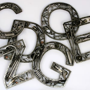 Personalized Car Part Letter Initial — Handmade From Real Automotive Parts