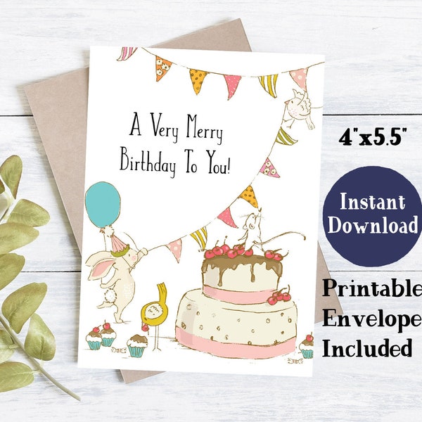 Printable Birthday Card | Birthday Cards For Mom | Granddaughter Birthday Card | Birthday Card Printable | Birthday Cards For Little Girls