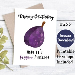 Tarjeta de cumpleaños con juego de palabras divertido / Tarjetas de cumpleaños imprimibles / Tarjeta de cumpleaños imprimible divertida / Tarjetas digitales imprimibles / Tarjeta de cumpleaños para un amigo