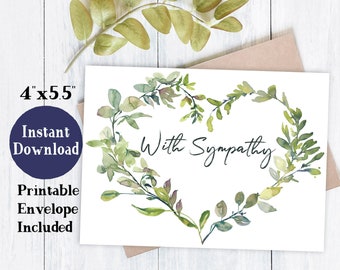 Printable Sympathy Card | Sympathy Cards Printable | Thinking Of You Cards | Bereavement And Loss Cards