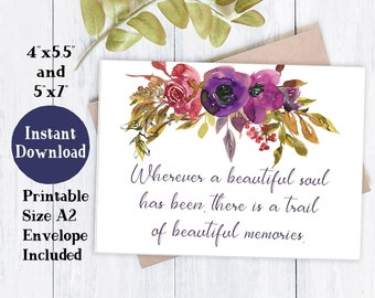 Printable Sympathy Card | Sympathy Cards Printable | Thinking Of You Cards | Bereavement And Loss Cards