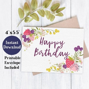 Carte d'anniversaire imprimable | Cartes d'anniversaire pour maman | Cartes d'anniversaire pour elle | Carte d'anniversaire imprimable | Cartes d'anniversaire pour petite amie