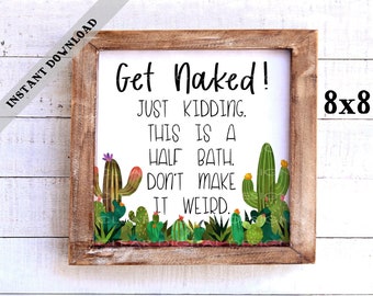 Cactus Bathroom Decor Etsy