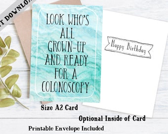 Carte d'anniversaire imprimable | Carte d'anniversaire imprimable pour papa | Carte d'anniversaire imprimable | Carte d'anniversaire humoristique | Au-dessus de la carte d'anniversaire de colline