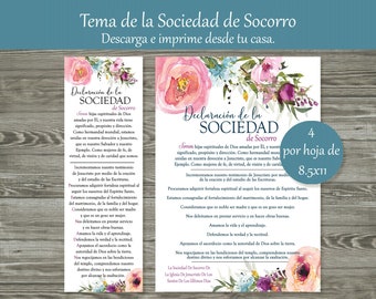Erklärung der Sociedad de Socorro | Marken der Sociedad de Socorro | Spanische Erklärung der Frauenhilfsvereinigung | Markadores Imprimibles