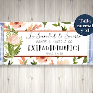 Envoltorio de barra de caramelo imprimible voor de Sociedad de Socorro | ZHV-verjaardag Envoltura de barra de caramelo imprimible