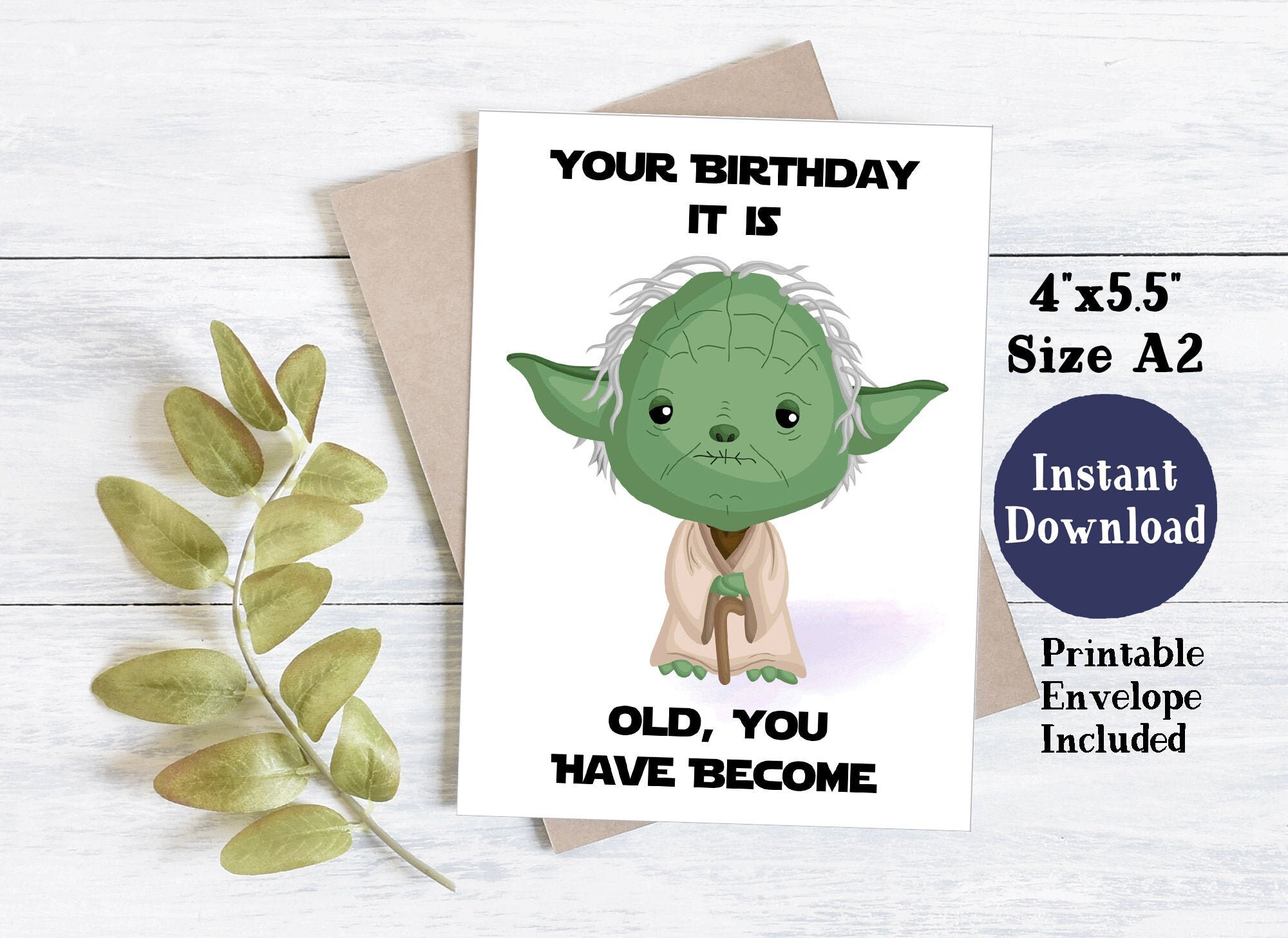 Star Wars Printable Birthday Card Printable Birthday Card - Etsy