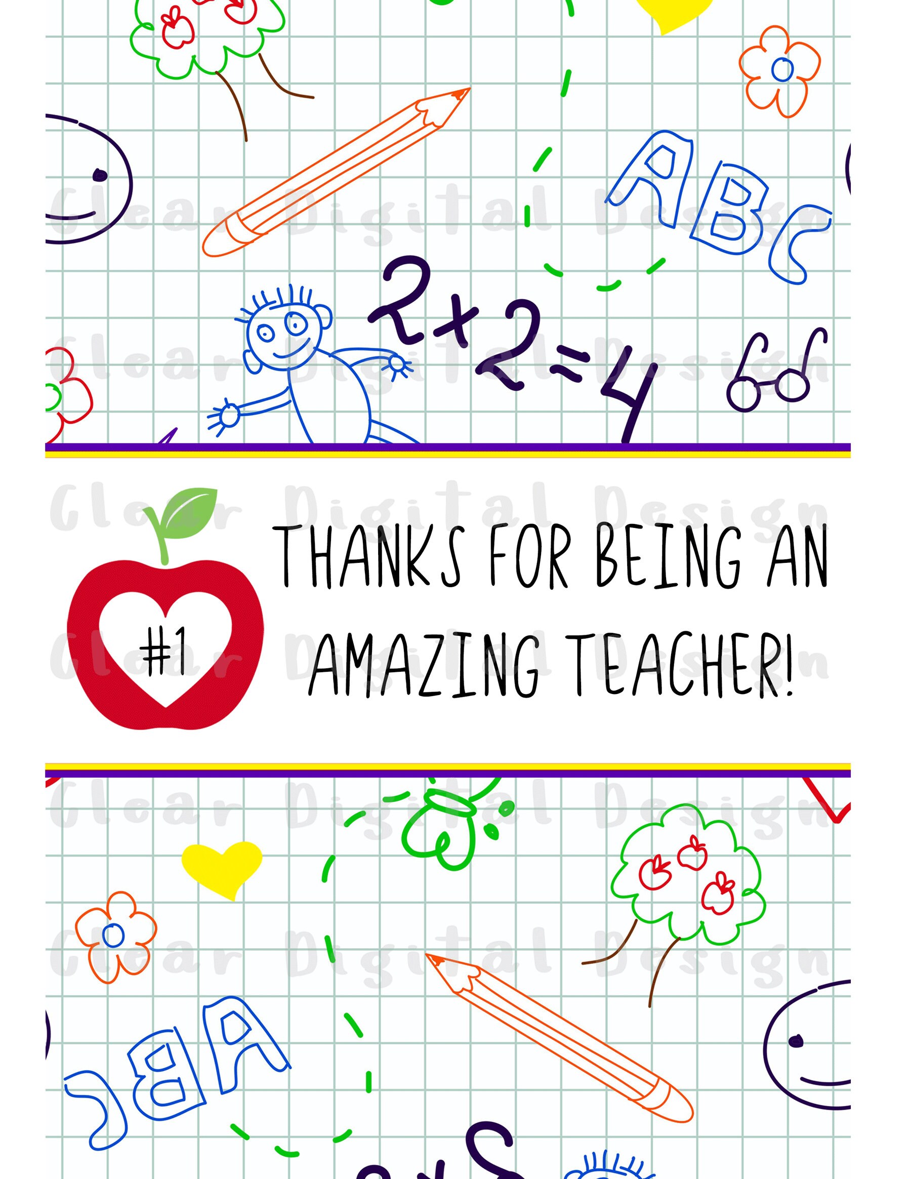 Printable Candy Bar Wrappers for Teachers | Teacher Appreciation Gift ...