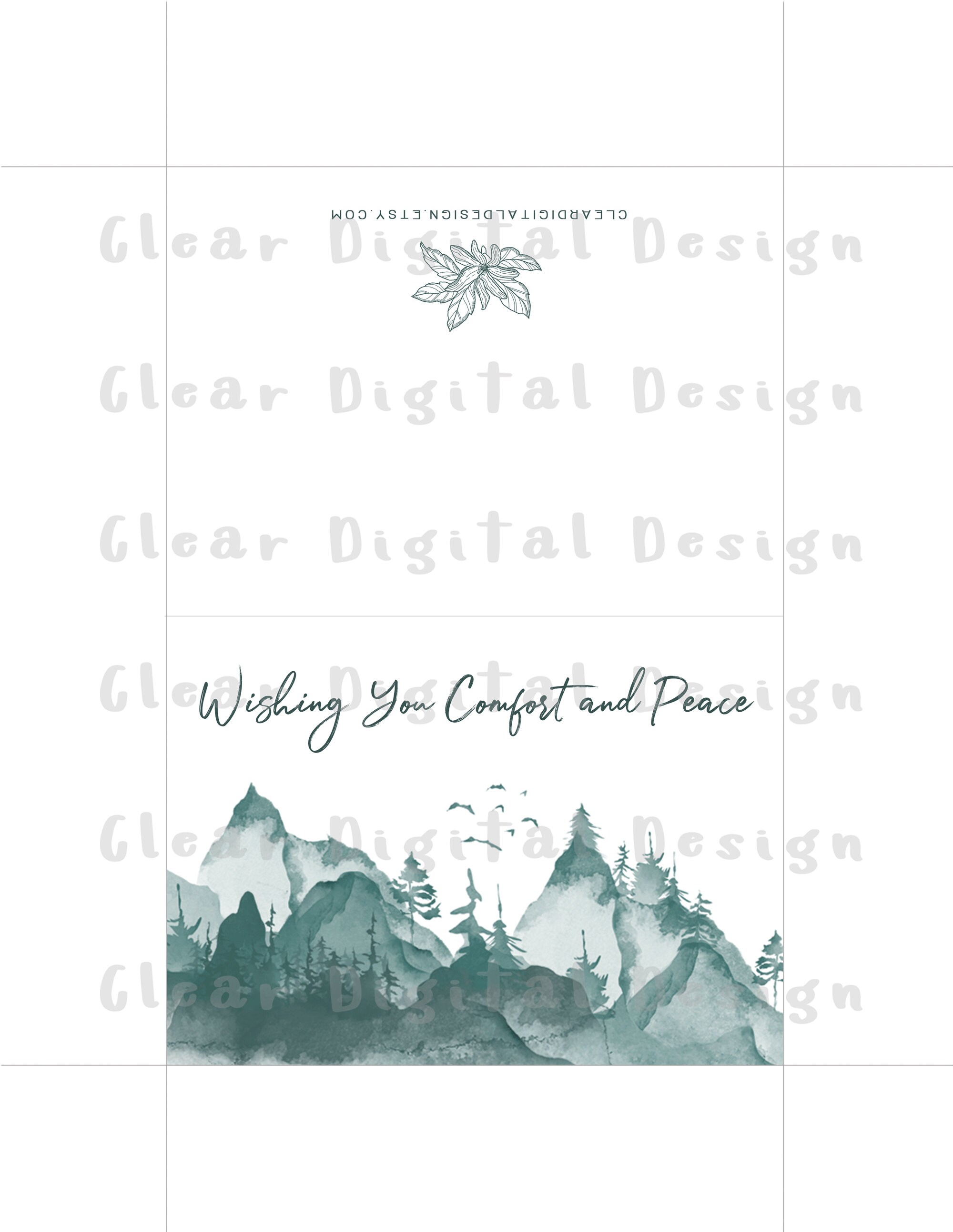 Printable Sympathy Card Sympathy Cards Printable Thinking - Etsy