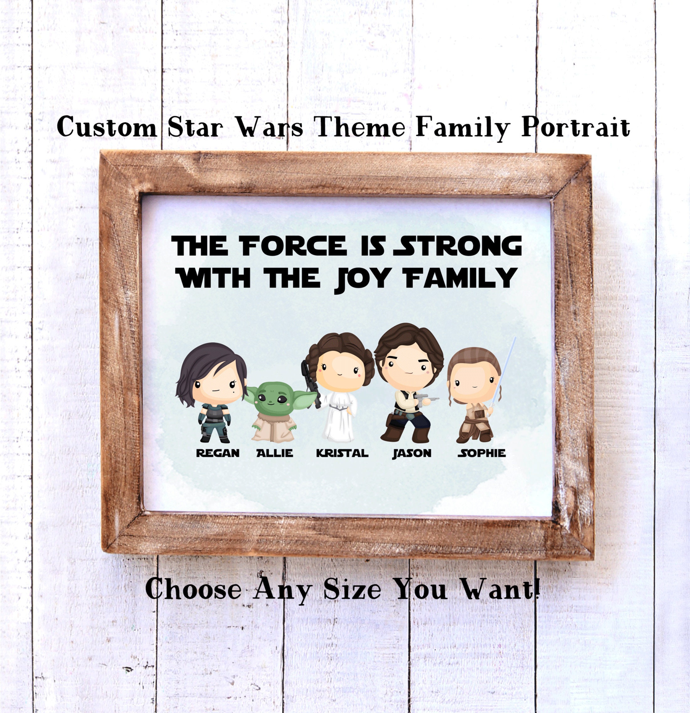 鍔 Beringstraat uitrusting Star Wars Inspired Family Portrait Custom Family Portrait - Etsy