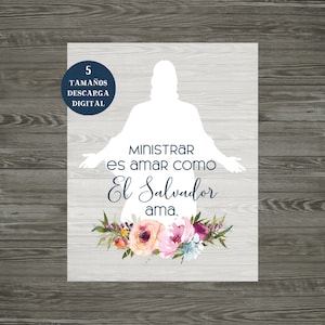 Ministrando par la Sociedad de Socorro | Ministrando Imprimable | Société de Secours | SDJ | Espagnol | espagnol