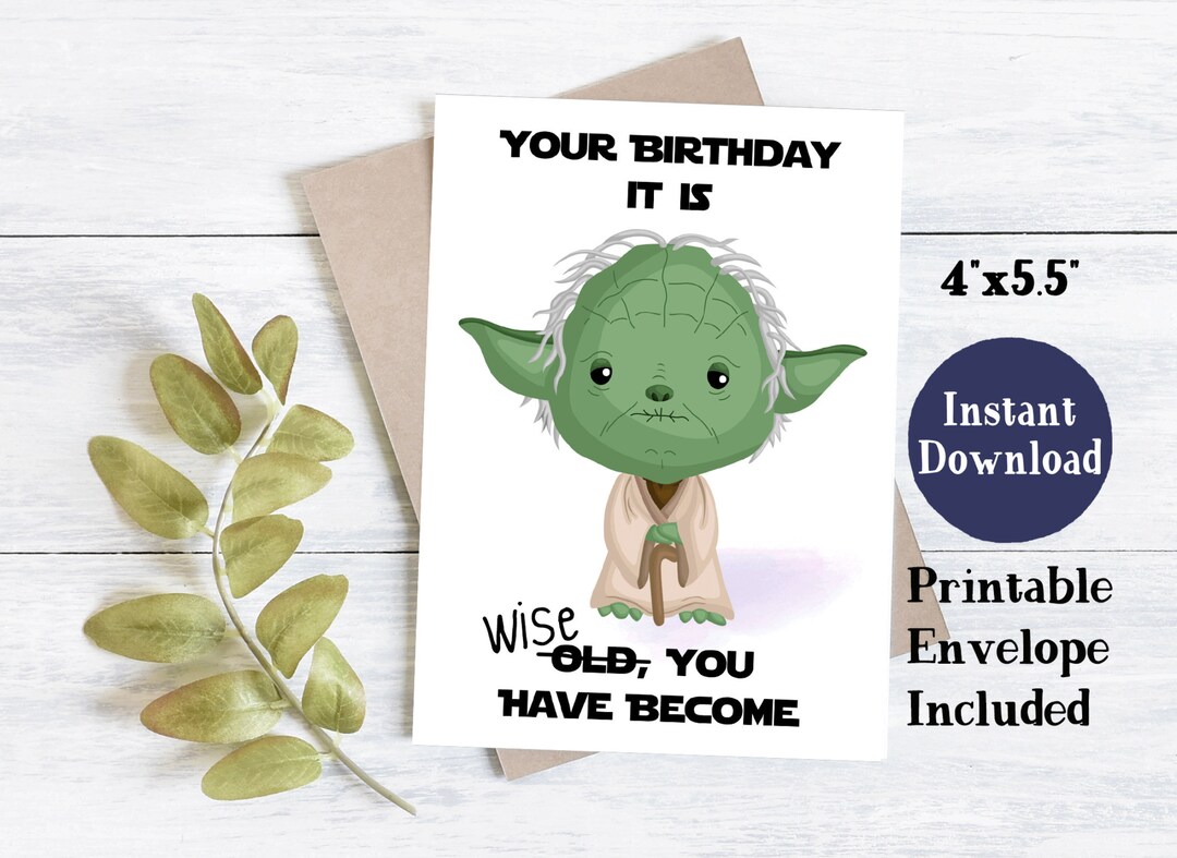 Star Wars Printable Birthday Card | Printable Birthday Card for Dad ...