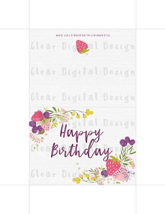 PRINTABLE Mom Birthday Card Pink Cute Birthday Card Digital