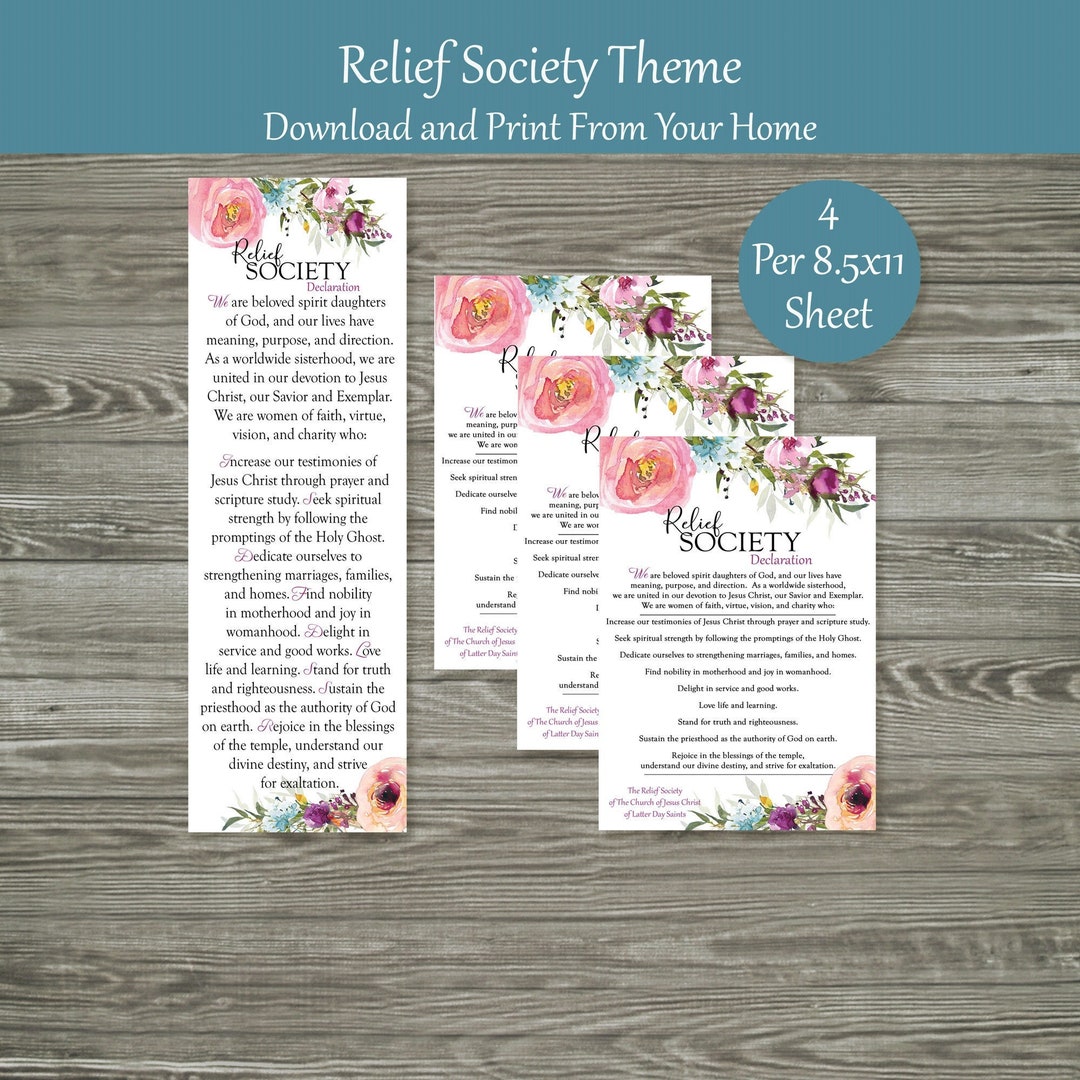 Relief Society Theme Relief Society Theme Printable Printable Relief