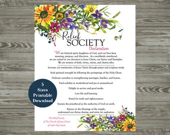 Relief Society Declaration Relief Society Declaration Printable ...