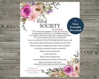 Relief Society Declaration Relief Society Declaration Printable ...