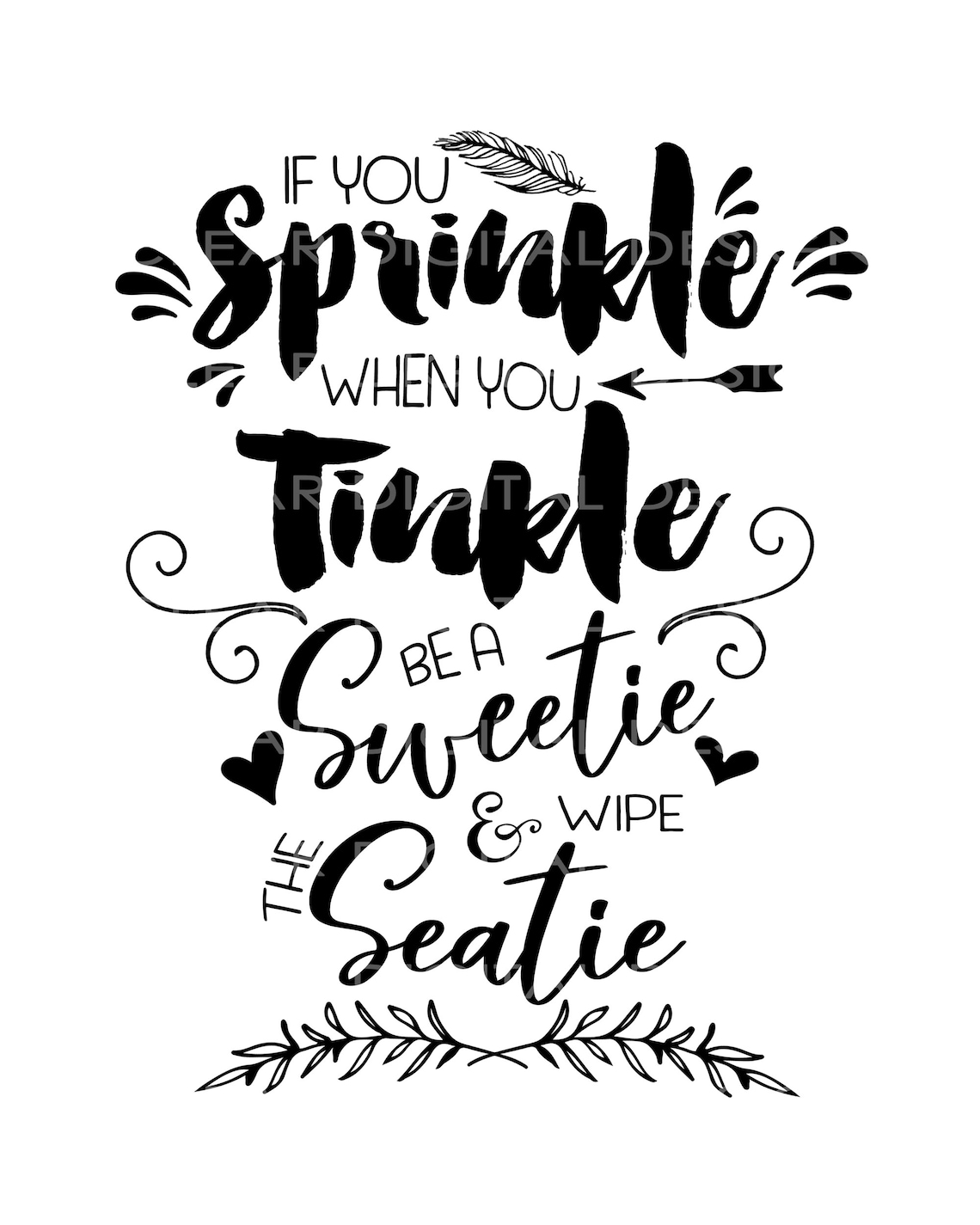 If You Sprinkle When You Tinkle Bathroom Quotes Printable Etsy Sweden