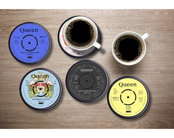 Queen Vinyl Record Coaster