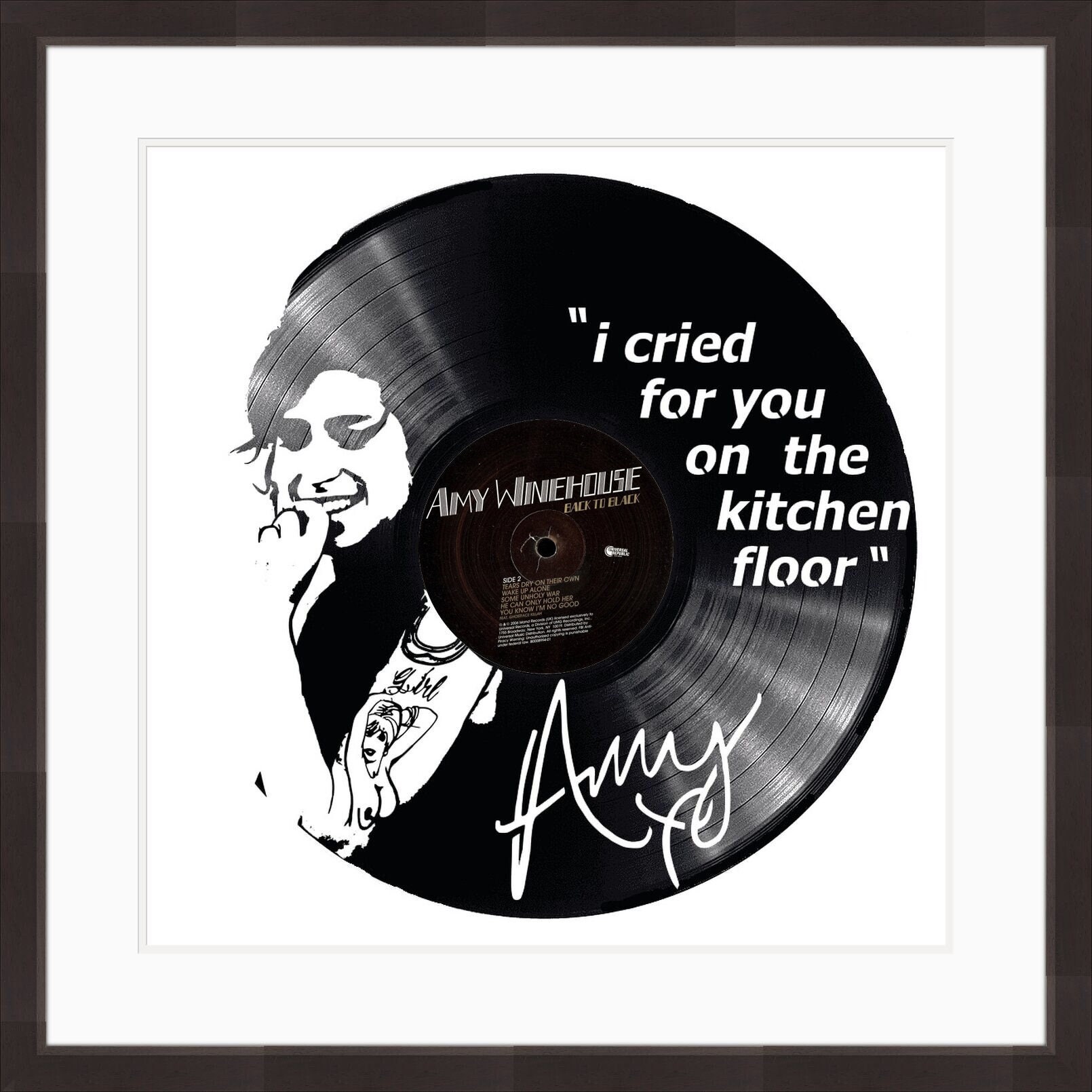 Arte de pared de álbum de vinilo de Amy Winehouse -  España