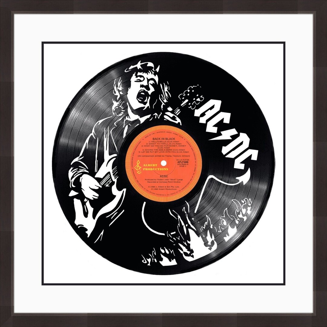 ACDC Vinyl Album Wall Art - Etsy