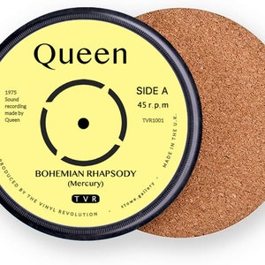 Queen Vinyl Record Coaster Bohemian Rhapsody