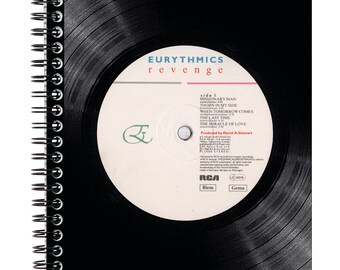 Eurythmics - 'Revenge' Original Vinyl Record Notepad ~ A5 Size notepad made from an original Vinyl Record