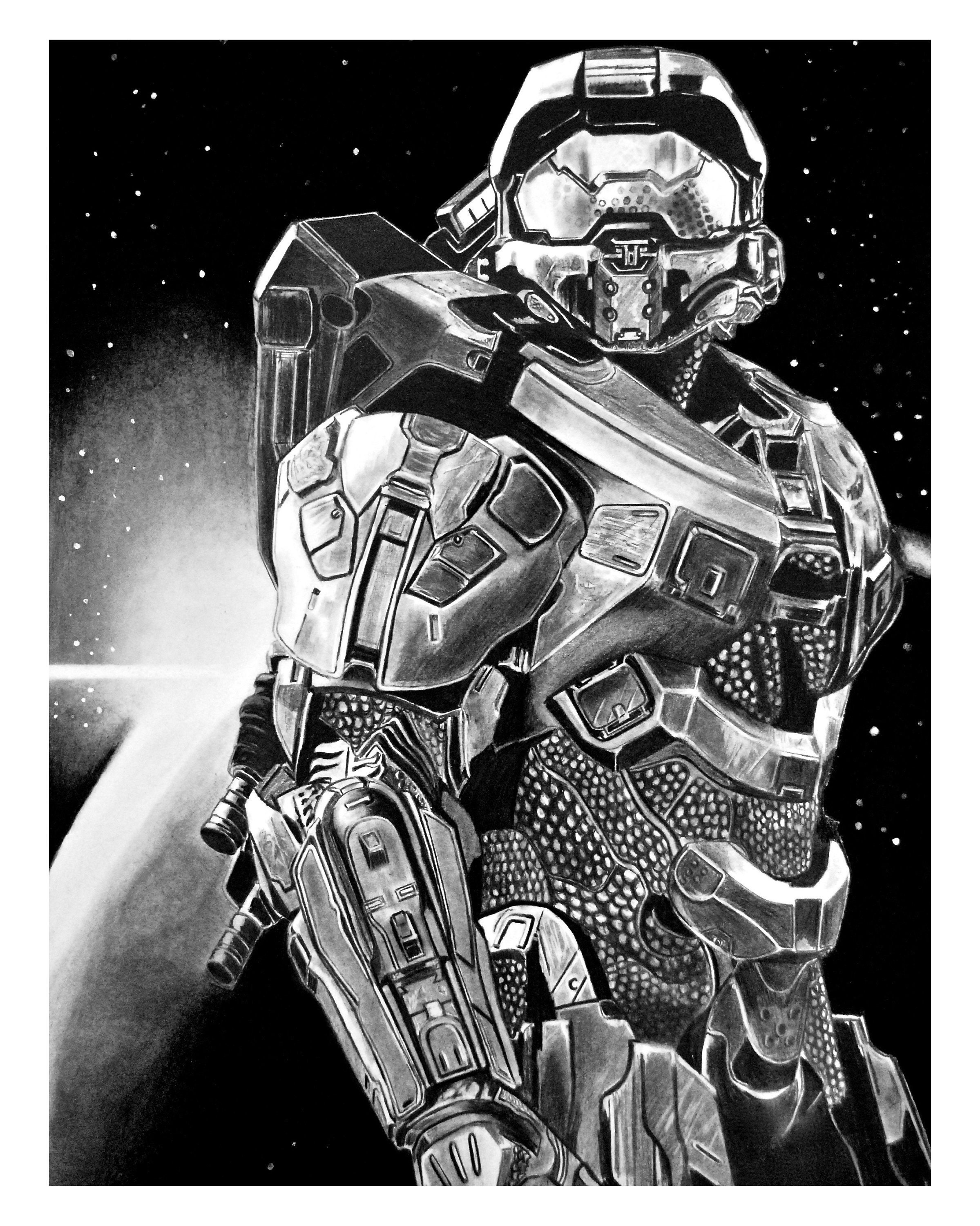 Halo Master Chief Drawing
