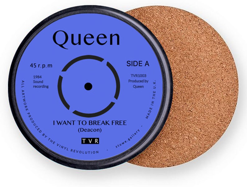 Queen Vinyl Record Coaster I Want to Break Free