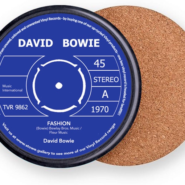 David Bowie Vinyl Record Coaster