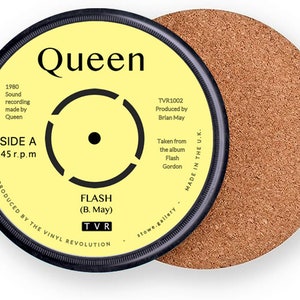 Queen Vinyl Record Coaster Flash