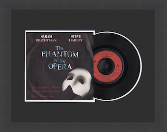 The Phantom of the Opera - Sarah Brightman - Framed Vinyl Single - Original 1986 - Gift, Birthday, Anniversary, Music, Collectable