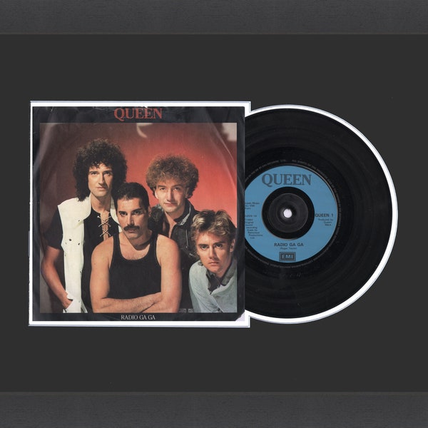 Queen - Radio GaGa - Gerahmte Schallplatte Single - Original 1984 - Geschenk, Geburtstag, Jahrestag, Musik, Sammlerstück