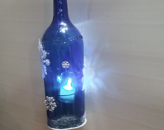 Wine bottle lantern