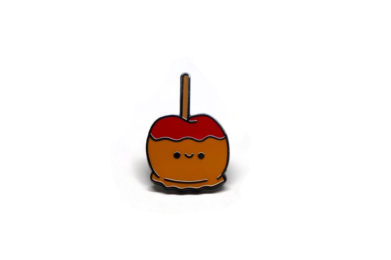 Fall Friends Red Caramel Apple Kawaii Cute Enamel Pin