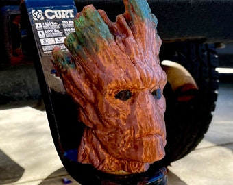 Groot Inspired Trailer Hitch Ball Cover Tow Ball Cap Sleeve 2" Flexible