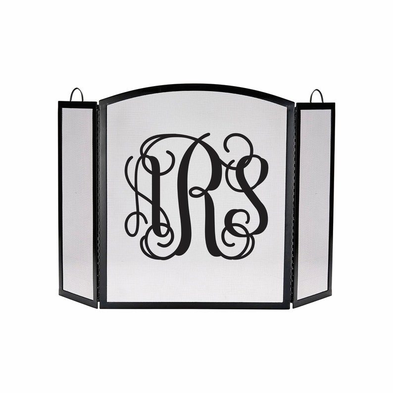 XL Monogramed Fireplace Screen image 4