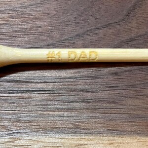 Custom Engraved Bamboo Golf Tees set of 10 with velvet gift bag FREE SHIPPING image 3