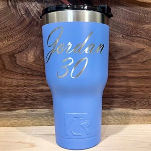 Blue Marlin Fish Personalized Custom Engraved Tumbler. Laser Engraved Stainless Steel Cup. image 5