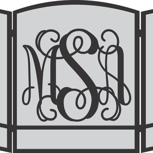 Monogramed Fireplace Screen