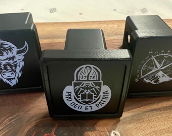 Custom Logo Trailer Hitch Cover | UV-Resistant Hitch Receiver Plug | Personalized Hitch Cap – Multiple Sizes | Made in USA