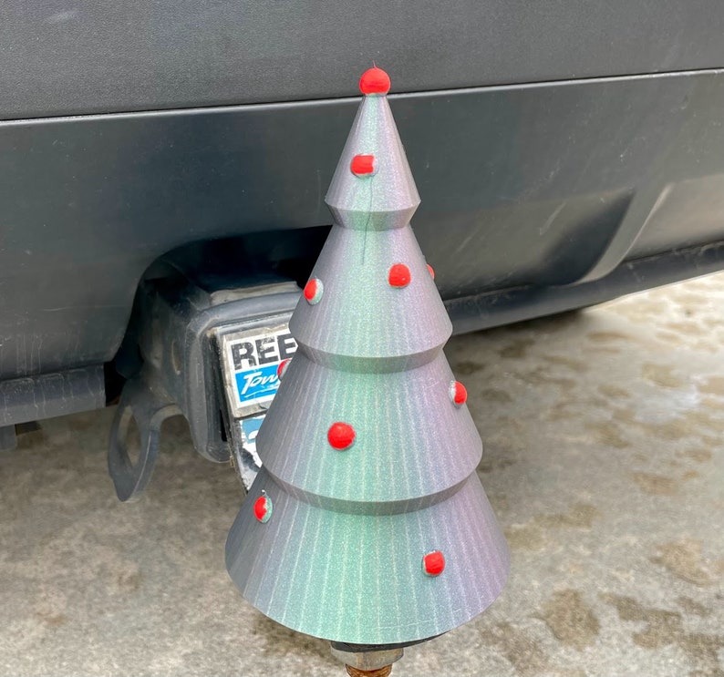 Christmas Tree Hitch Ball Cover. Cover your trailer hitch ball with the Christmas Spirit image 2